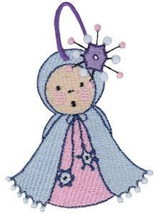 Picture of Caroling Girl Machine Embroidery Design