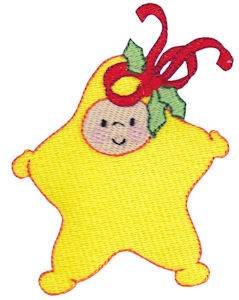 Picture of Christmas Star Baby Machine Embroidery Design