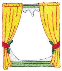 Picture of Christmas Window Machine Embroidery Design
