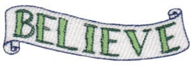 Picture of Believe Banner Machine Embroidery Design