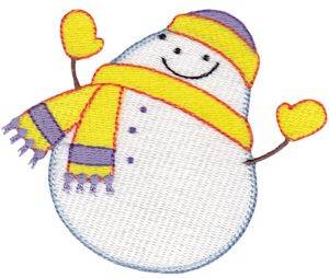 Picture of Rolly Polly Snowman Machine Embroidery Design