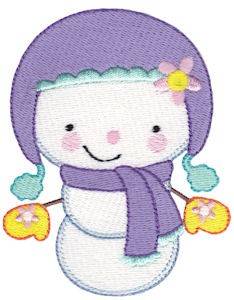 Picture of Cutie Pie Snowman Machine Embroidery Design