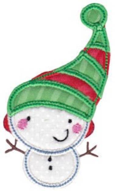Picture of Tiny Snowman Applique Machine Embroidery Design