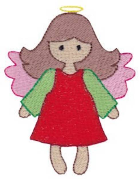 Picture of Christmas Melody Angel Machine Embroidery Design