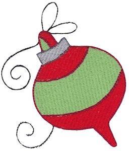 Picture of Christmas Melody Ornament Machine Embroidery Design