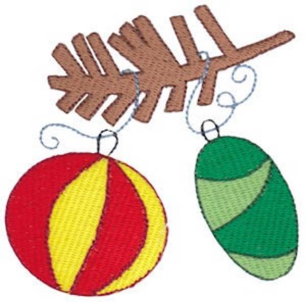 Picture of Christmas Melody Ornaments Machine Embroidery Design