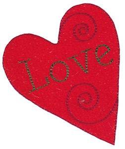 Picture of Christmas Melody Love Heart Machine Embroidery Design