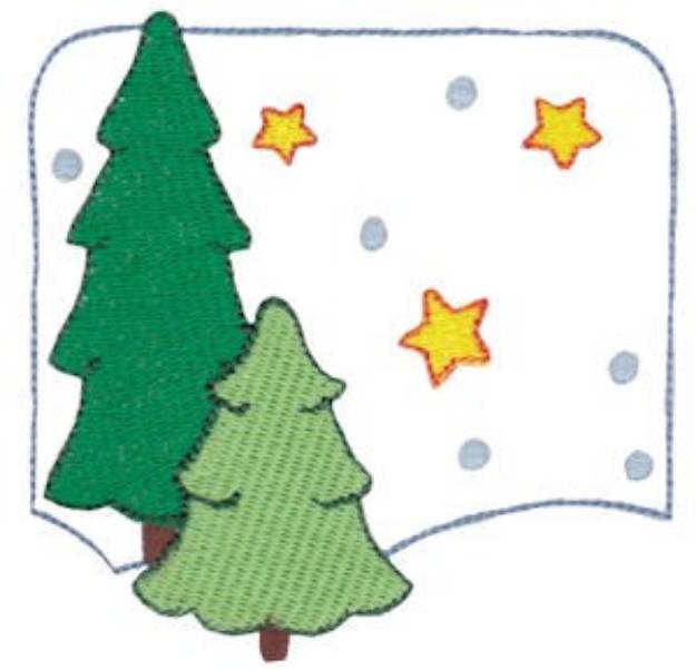 Picture of Christmas Melody Snowman Machine Embroidery Design