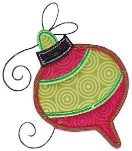 Picture of Christmas Melody Ornament Applique Machine Embroidery Design