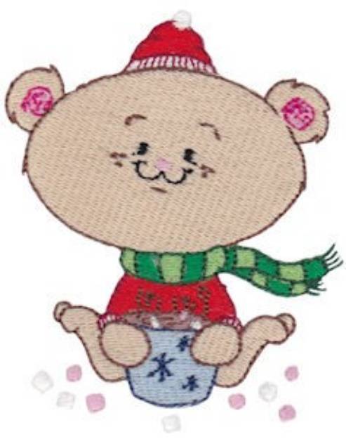 Picture of Winter Critter Bear Machine Embroidery Design