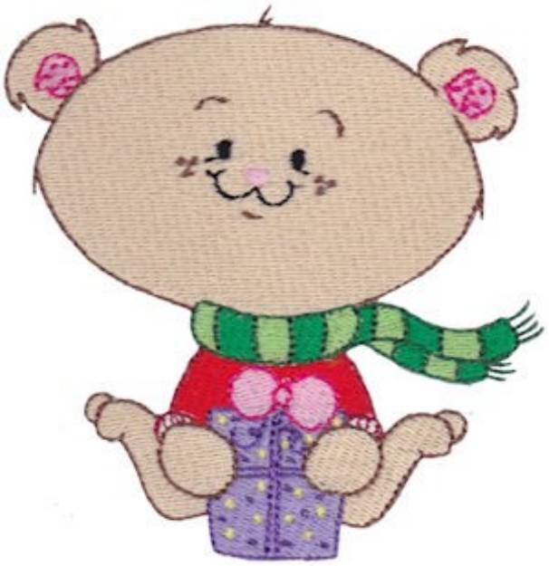 Picture of Winter Critter Bear Machine Embroidery Design