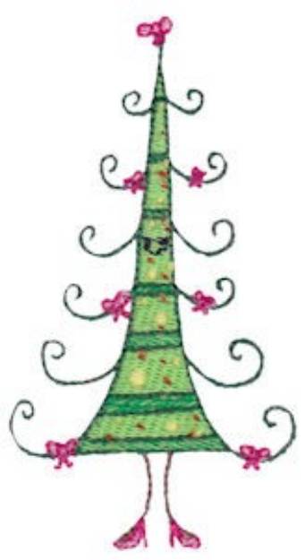 Picture of Winter Critter Tree Machine Embroidery Design