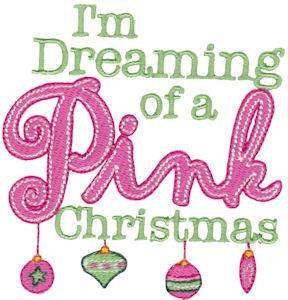 Picture of Pink Christmas Machine Embroidery Design