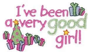 Picture of Good Girl Christmas Machine Embroidery Design