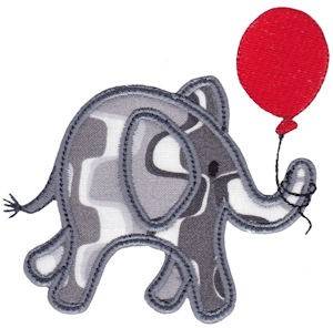 Picture of Little Elephant Balloon Applique Machine Embroidery Design