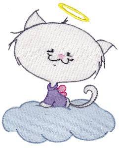 Picture of Cuddle Me Critter Angel Kitty Machine Embroidery Design