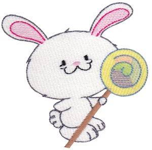 Picture of Cuddle Me Critter Lollipop Rabbit Machine Embroidery Design