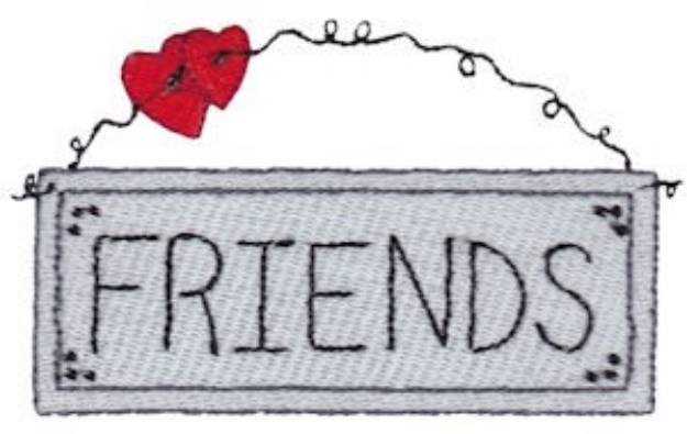 Picture of Friends Sign Machine Embroidery Design