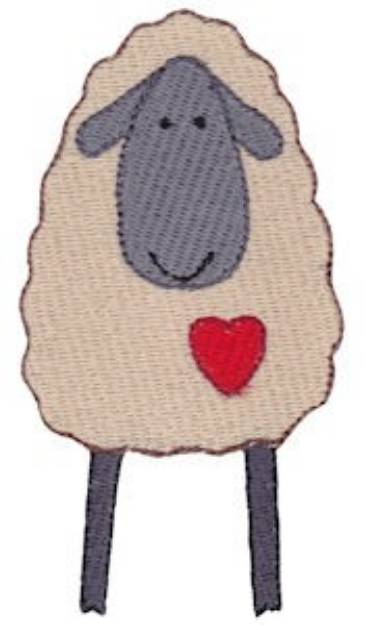 Picture of Prim Sampler Sheep Machine Embroidery Design
