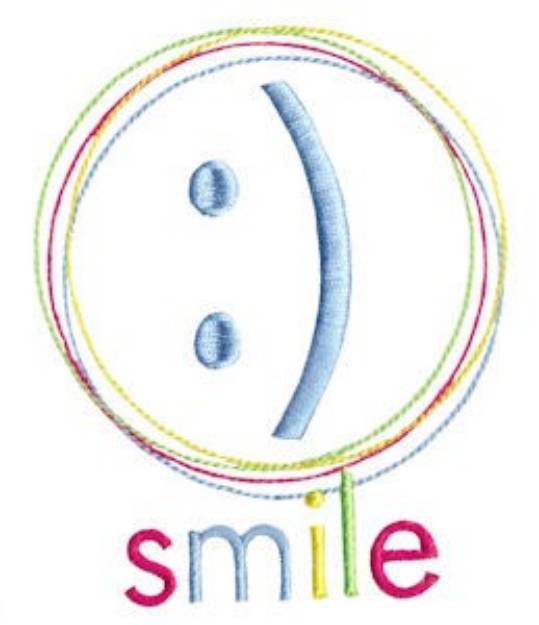 Picture of Techy Sentiment Smile Machine Embroidery Design