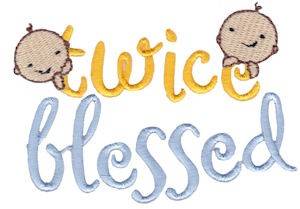 Picture of Twice Blessed Twin Time Machine Embroidery Design