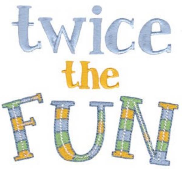 Picture of Twice The Fun Twin Time Machine Embroidery Design