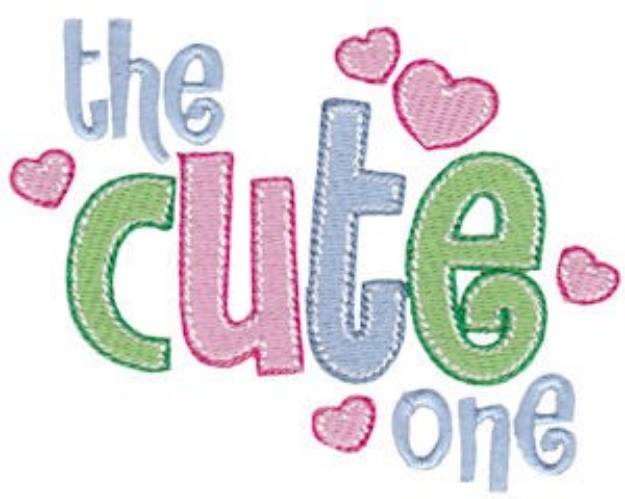 Picture of The Cute One Machine Embroidery Design