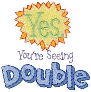 Picture of Twin Time Seeing Double Machine Embroidery Design
