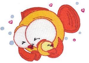 Picture of Valentines Fish Cuties Machine Embroidery Design