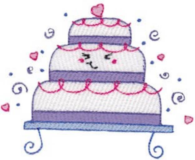 Picture of Valentines Cutie Cake Machine Embroidery Design