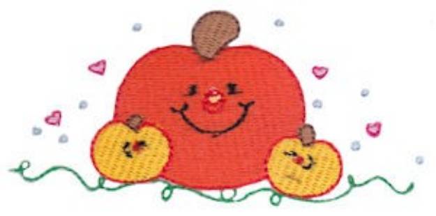 Picture of Valentines Pumpkin Cuties Machine Embroidery Design