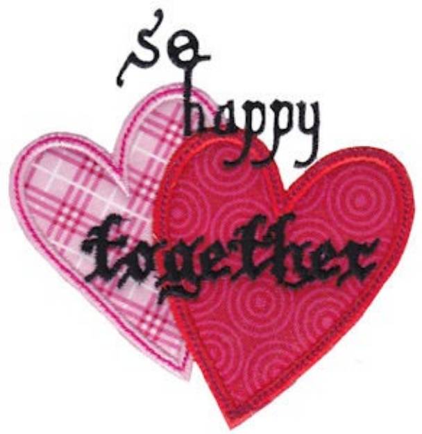 Picture of So Happy Together Applieque Machine Embroidery Design