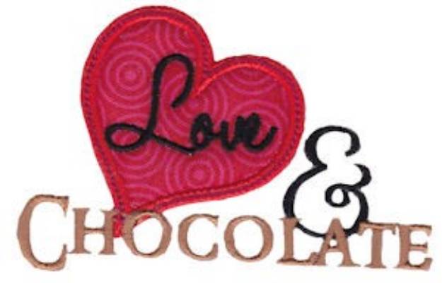 Picture of Love & Chocolate Machine Embroidery Design