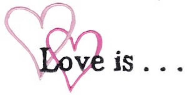 Picture of Love is... Machine Embroidery Design