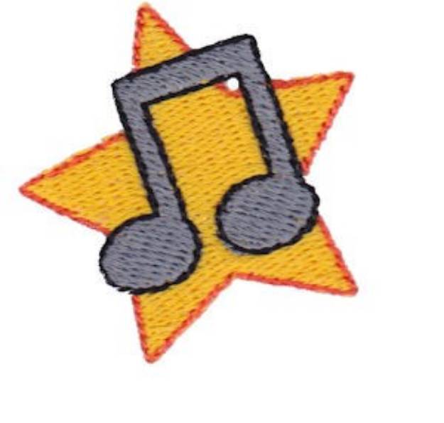 Picture of Mini Tween Music Note Machine Embroidery Design
