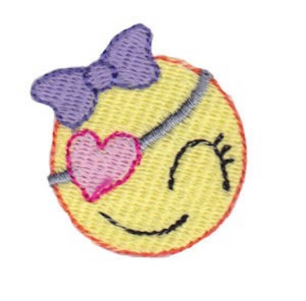 Picture of Mini Tween Smiley Machine Embroidery Design