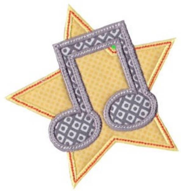 Picture of Tweens Applique Music Star Machine Embroidery Design