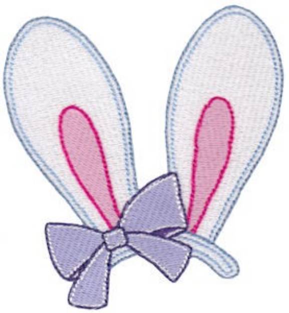 Picture of Easter Fun Bunny Ears Machine Embroidery Design