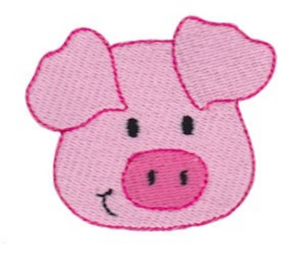 Picture of Little Pig Face Machine Embroidery Design