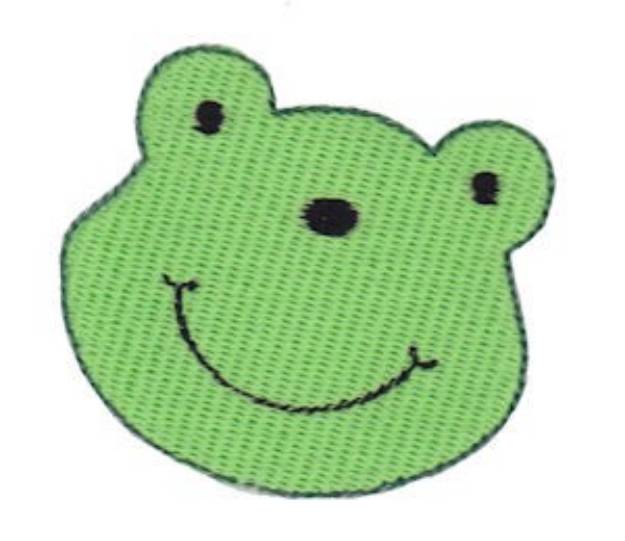 Picture of Little Frog Face Machine Embroidery Design