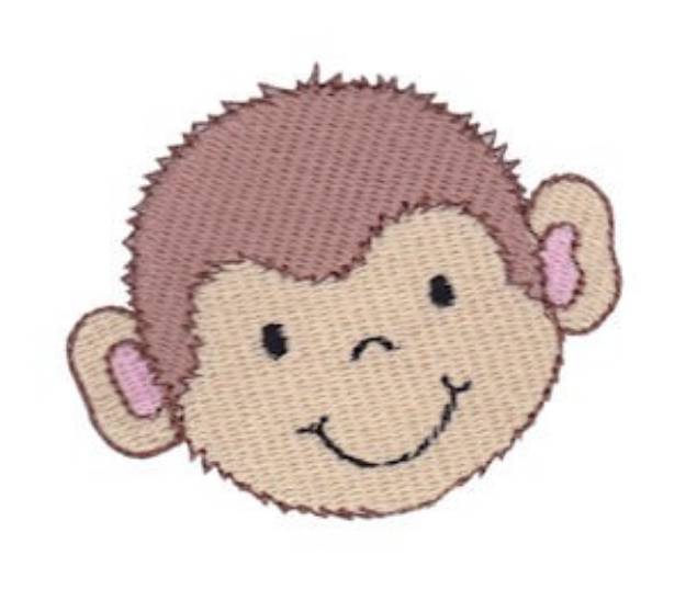 Picture of Little Monkey Face Machine Embroidery Design