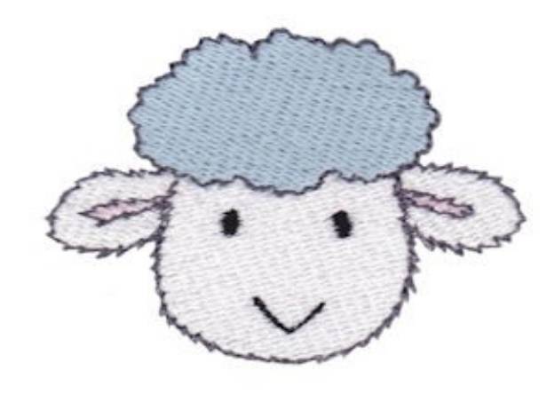 Picture of Little Lamb Face Machine Embroidery Design