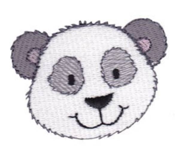 Picture of Little Panda Face Machine Embroidery Design