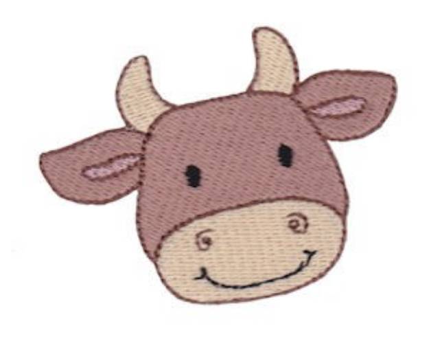 Picture of Little Cow Face Machine Embroidery Design