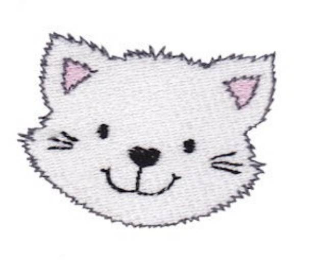 Picture of Little Kitty Face Machine Embroidery Design