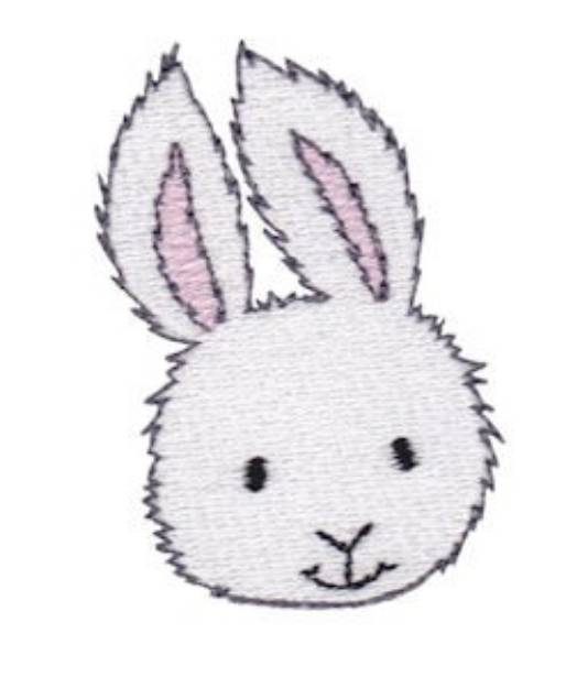 Picture of Little Bunny Face Machine Embroidery Design