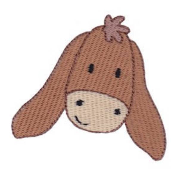 Picture of Little Donkey Face Machine Embroidery Design