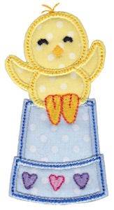Picture of Spring Love Hearts Applique Machine Embroidery Design