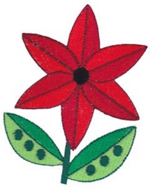 Picture of Spring Splendor Red Flower Machine Embroidery Design