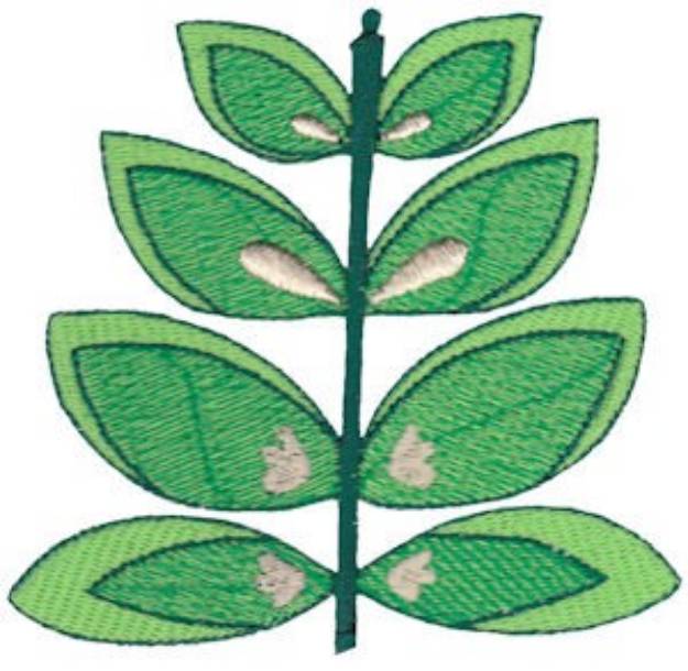 Picture of Spring Splendor Leafy Plant Machine Embroidery Design